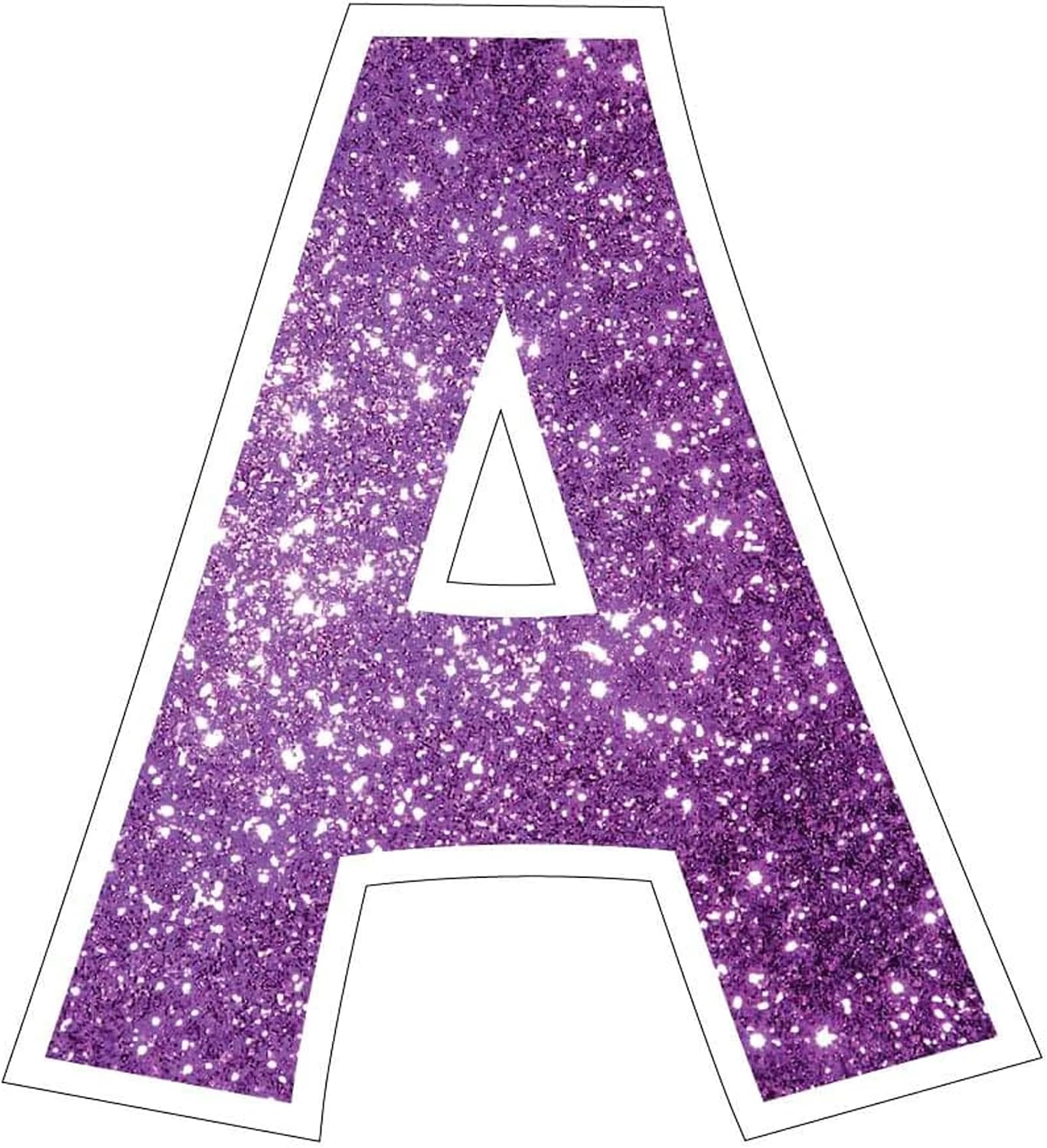 VictoryStore Sparkle Print Yard Letters: KG 24 Inch Vowel Yard Sign Letters, 7 Piece Set, use for Yard Card Rental Business, Includes Stakes (Purple Sparkle)