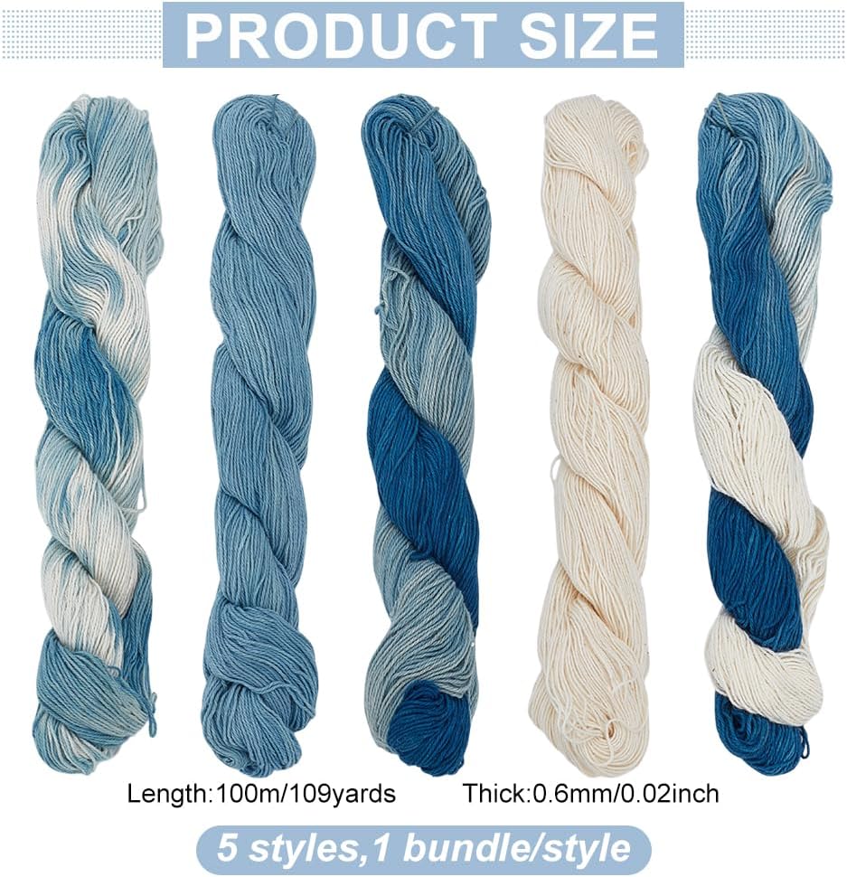 FREEBLOSS 5 Pcs Sashiko Thread Sashiko Kit Sashiko Skein 110 Yards*5 Colors Natural Plant Dyed Sashiko Cotton Embroidery Thread Japanese Quilting & Embroidery Sashiko Kit Supplies