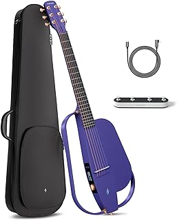 Enya NEXG 2 Basic Acoustic-Electric Guitar Carbon Fiber Travel Guitar Smart Acustica Electric Guitarra for Adults with 50W Wireless Speaker, Footswitch, and Gigbag