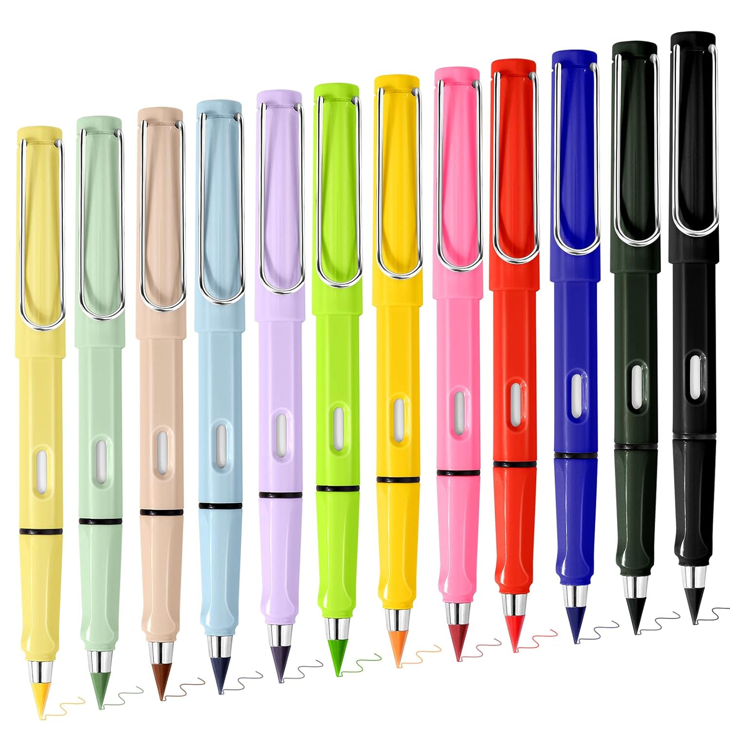 Palksky Forever Colored Pencils 12 Count, Infinity Metal Coloring Set ...