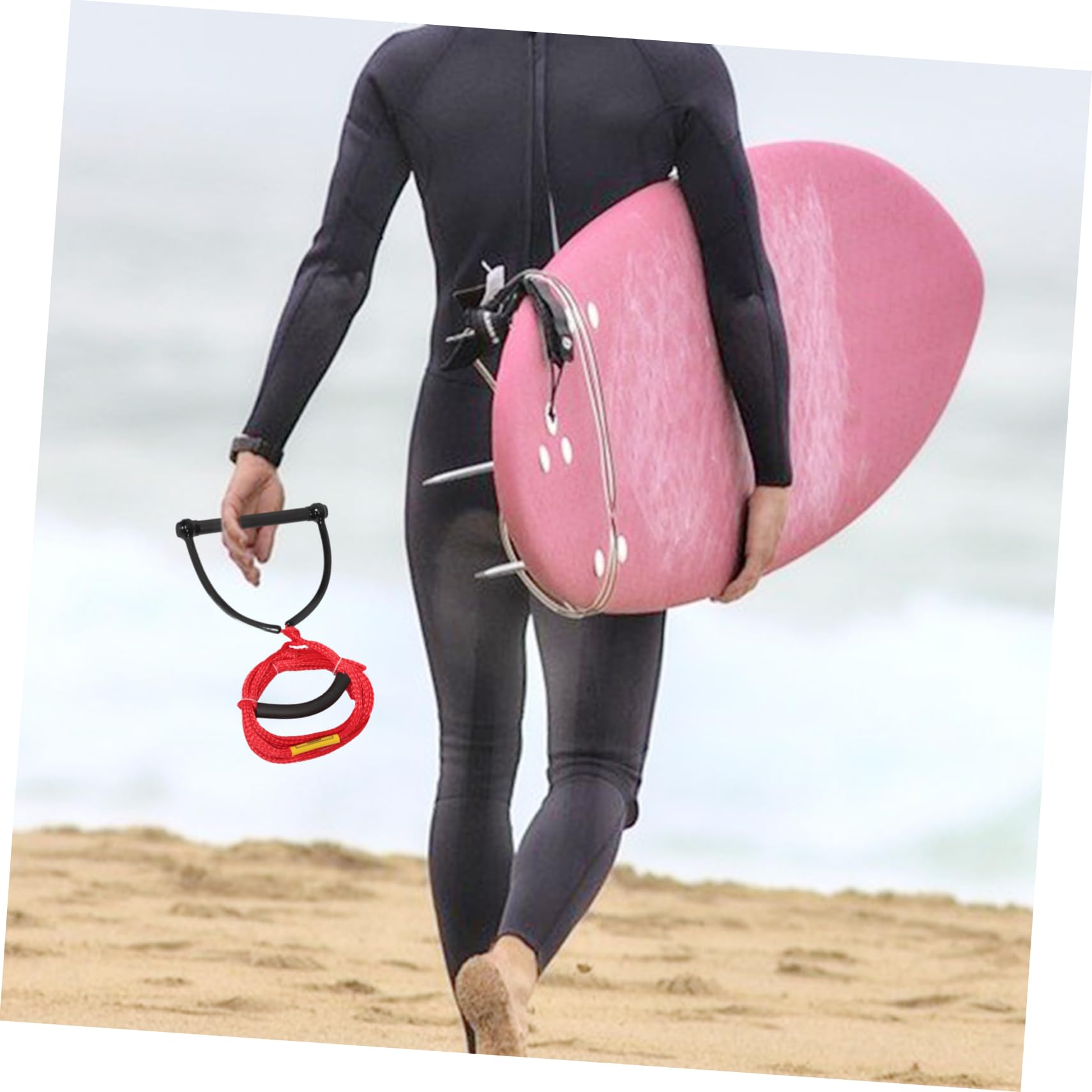 Cuerda Portátil para Wakeboard Esqui Acuático Resistente Al Desgaste Mango Cómodo