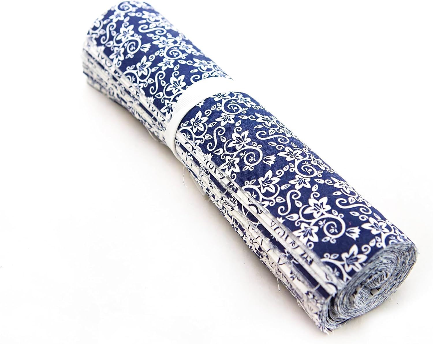 32 Piece Navy White Basics Pre-Cut Layer Cake Quilt Fabric, 10 Inch Squares Pre-Cut Cotton Quilting Fabric, 100% Cotton Pre-Cut Layer Cake Navy White, Machine-Cut Fabric Squares for Quilting