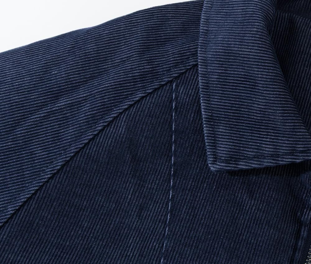 Japanese Retro Corduroy Workwear Coat Unisex for Men, Winter Loose Fit Casual Quilted Jacket