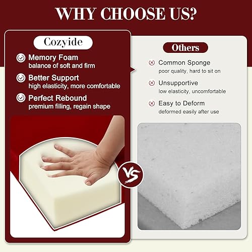 Miniatura 4 de Cozyide Cojines para sillas de exterior, cojines de asiento de patio impermeables con correas ajustables, cojines de asiento de patio redondos para