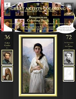 Bouguereau Coloring Book Bouguereau Complete Art Coloring Book #1 - Color The Greatest Compositions In History