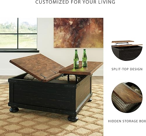 Miniatura 5 de Signature Design by Ashley Negro,Marrón Grisáceo,Marrón claro,Blanco,https://www.amazon.com/dp/undefined