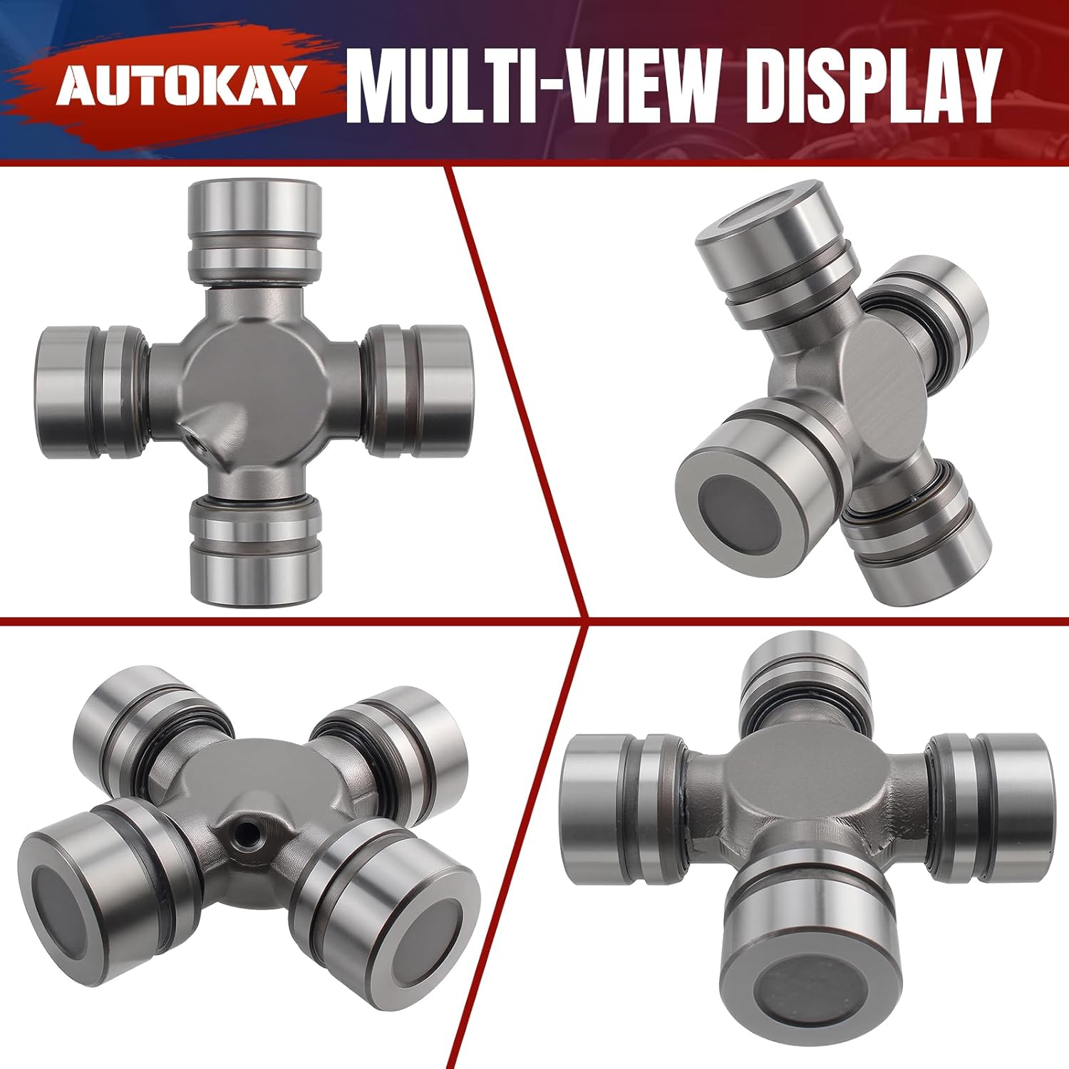 AUTOKAY Front Axle Seal And Greaseable U Joint Kit for Ford F250 F350 Superduty 2005-2014, Replaces 2014835 2017426 54983 25-332X SPL55-3X