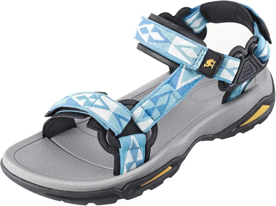 Sandálias esportivas femininas à prova d'água com suporte de arco confortável para caminhadas na praia, viagens atléticas