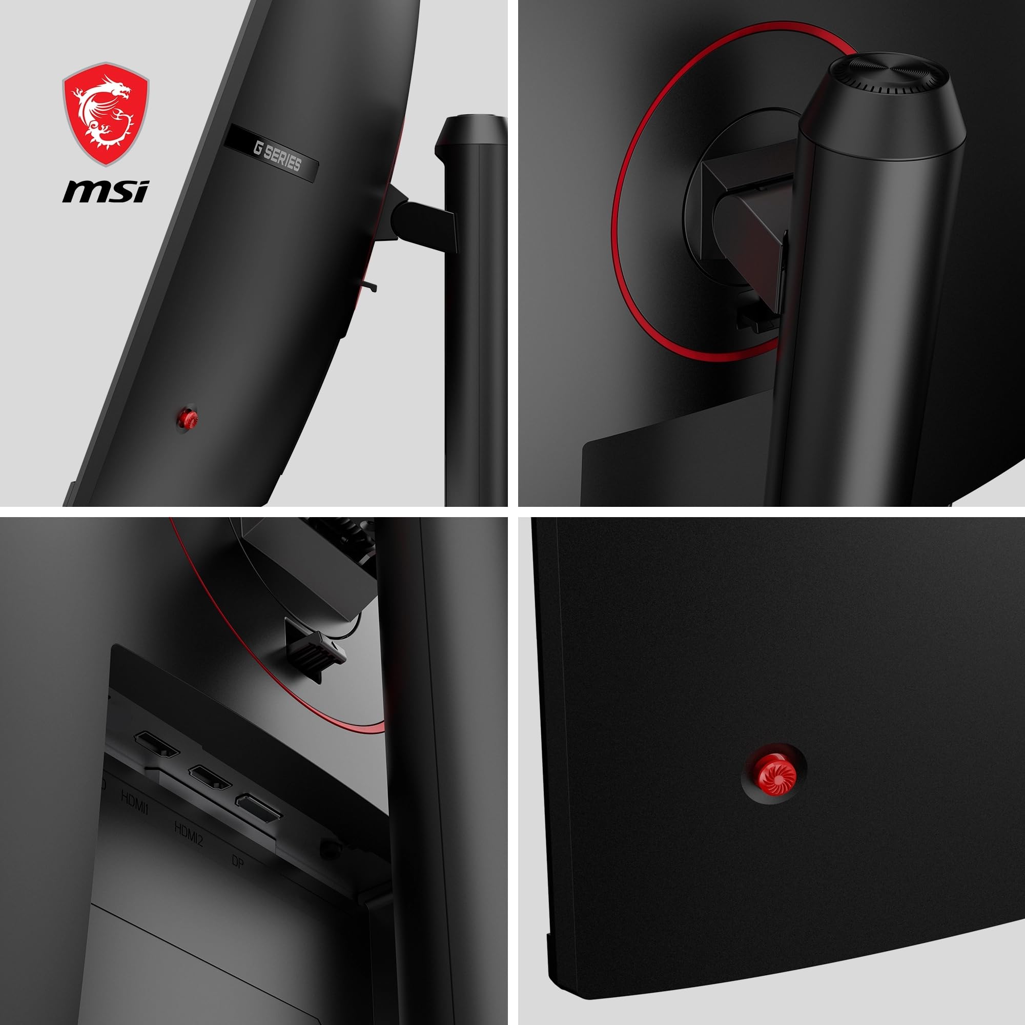 MSI G32CQ5P Monitor Gaming curvo WQHD 31,5" (80 cm) - Pannello VA 1500R (2560 x 1440), 170Hz / 1ms, Adaptive Sync, supporto regolabile a 3 vie - DP 1.2a, HDMI 2.0b CEC