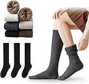 [SingChi] 【-30℃防寒・極暖38℃恒温】靴下 暖かい ハイソックス レディース 裏起毛 あったか 厚手 冬 3足セット 冷え 防寒 保温 ルームソックス 美脚 着圧 冷え対策 通学 通勤 自宅 就寝 プレゼント もこもこ靴下