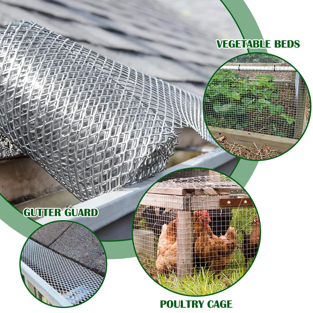 Ochrona rynny dachowej, ochrona przed liśćmi – 12,7 cm x 600 cm, kratka ochronna do rynien dachowych, aluminiowa kratka do rynny dachowej, do samodzielnego wykonania, ochrona rynny