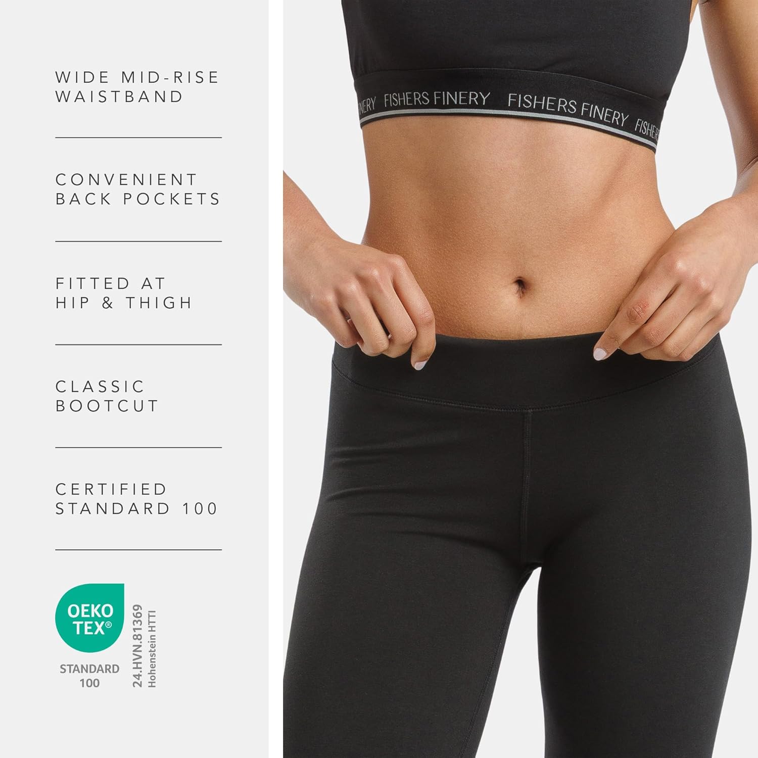 Fishers Finery Women's Ecofabric Classic Bootcut Yoga Pant; Back Pockets - Image 6