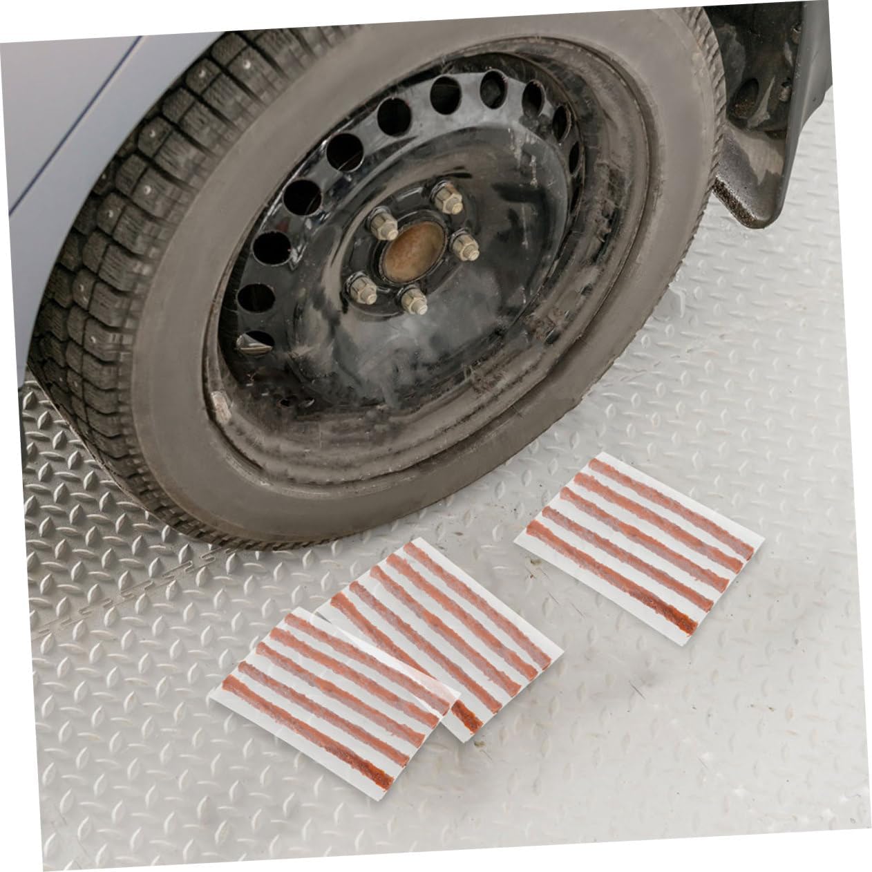 Mikinona 60pcs Heavy Duty Tire Repair Plugs Kit for Cars Motorcycles Bicycles Quick Easy Tire Patch Tool for Flat Repairs and Mountain Bikes