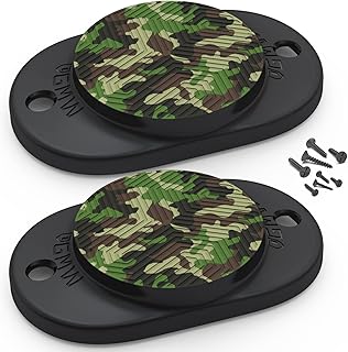 GMW Gun Magnet [2-Pack] | 30 lbs. Rating Magnetic Gun Mount | HQ Rubber Coated Gun Magnet Buckler Series for Car, Truck, Desks, Safes, and Walls | Indoor Gun Racks| Concealed Gun Holder for Handgun