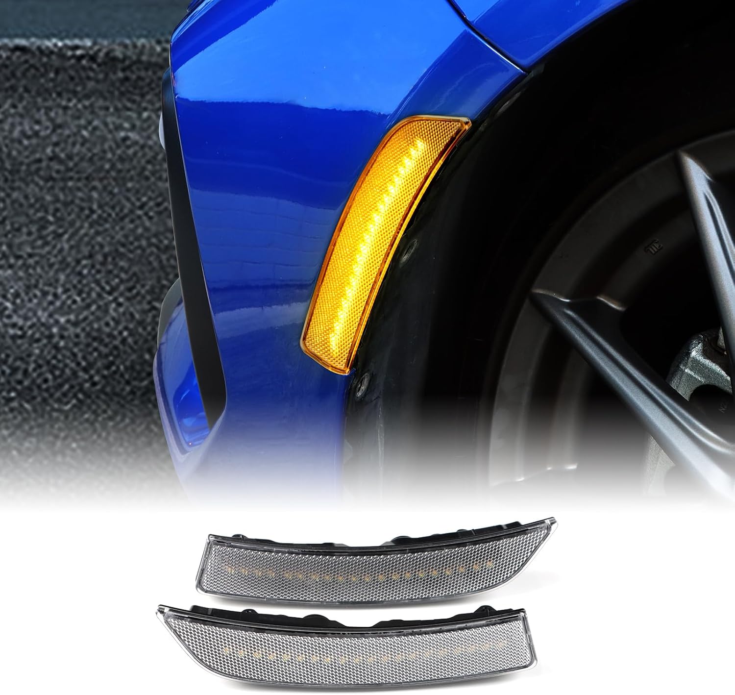 KUNGKIC For Toyota GR86 Subaru BRZ 2021 2022 2023 2024 2025 LED Turn Signal Brake Parking Side Marker Light IP67 Waterproof Sport Style Extend Decoration Accessories Clear Lens