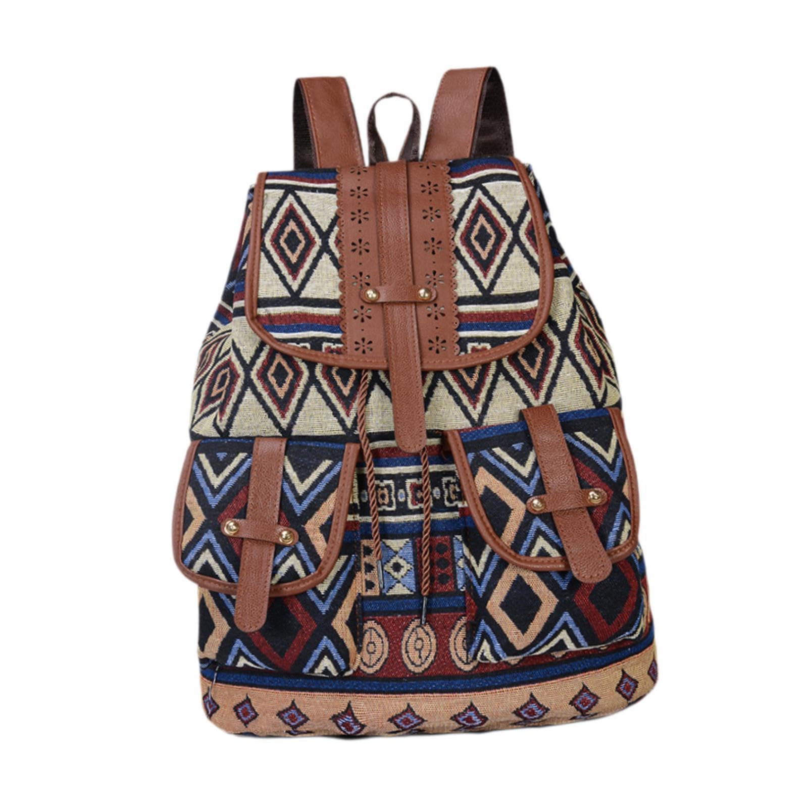 merishopp Women Ethnic Pattern Backpack Bag Travel Daypack for Camping Shopping Street Style D| Clothing, Shoes & Accessories|Womens Handbags & Bags-picture-24