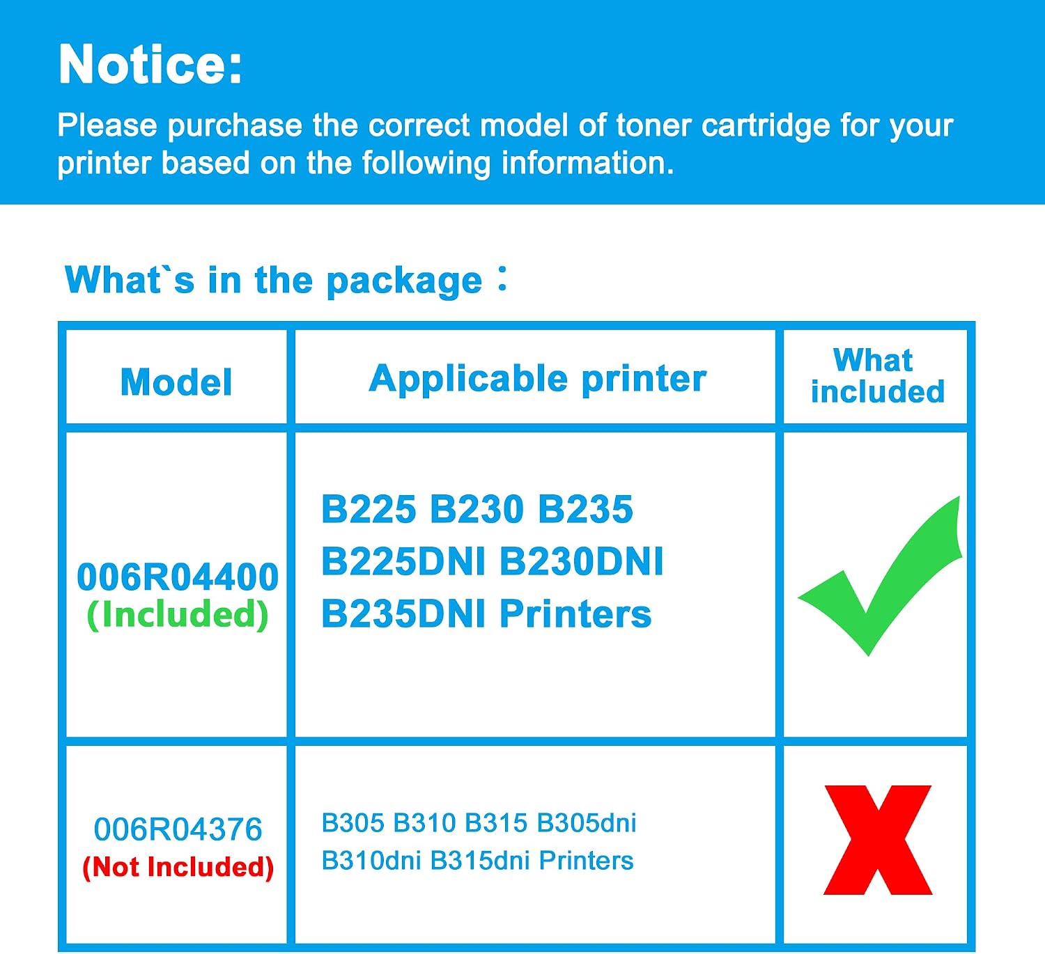 LCL 006R04400 Black High Capacity 3000 Pages Toner Cartridge Replacement for Xerox 006R04399 006R04400 B225 B230 B235 B225DNI B230DNI B235DNI Printers (1-Pack)