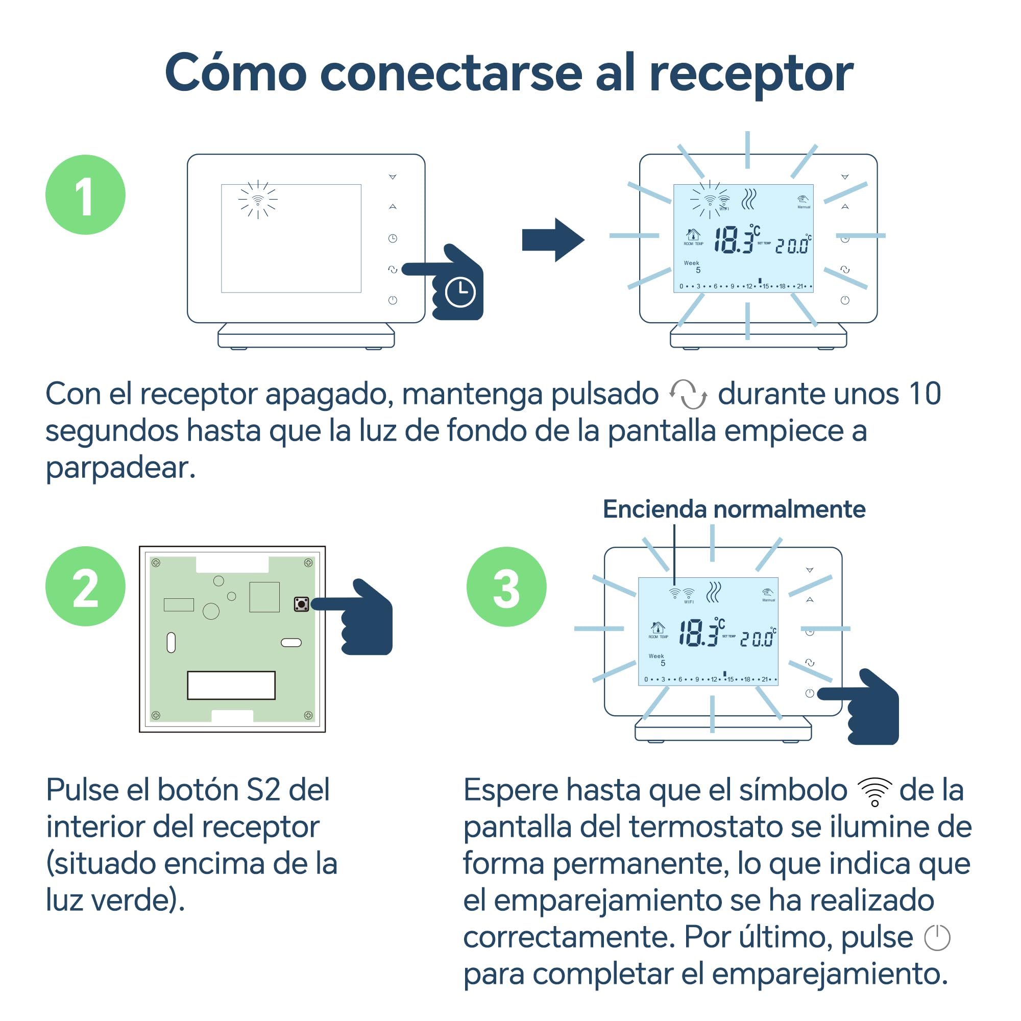 Termostato WiFi de caledera con Alexa,Control Vocal.Termostato programable Tuya,Control Remoto por App o la Pantalla de táctil.Termostato Portátil para Calefaccion de Gas/Agua 306RF