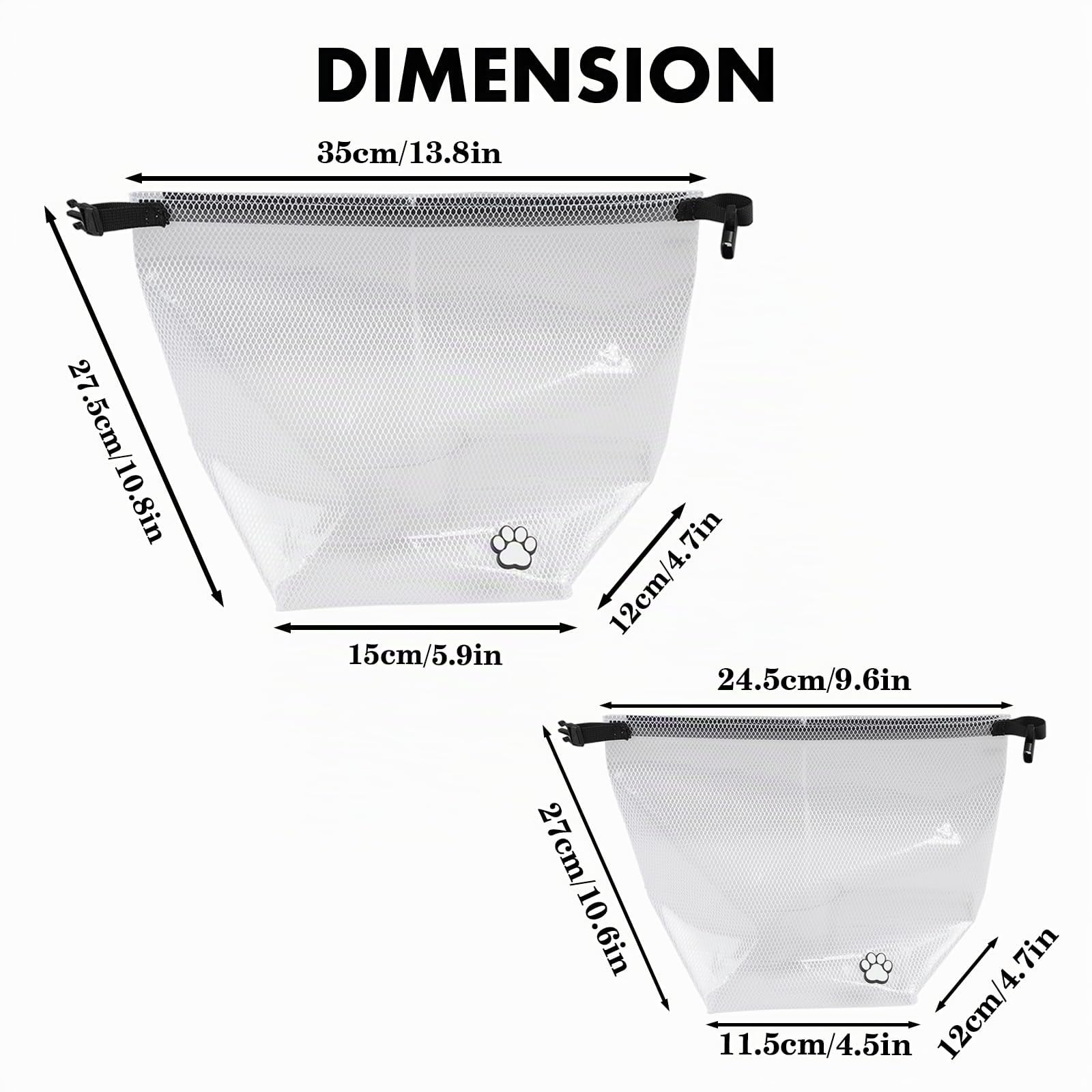 Lot de 2 sacs de voyage pour chien, conteneurs étanches parfaits pour camping, pension de chien et escapades