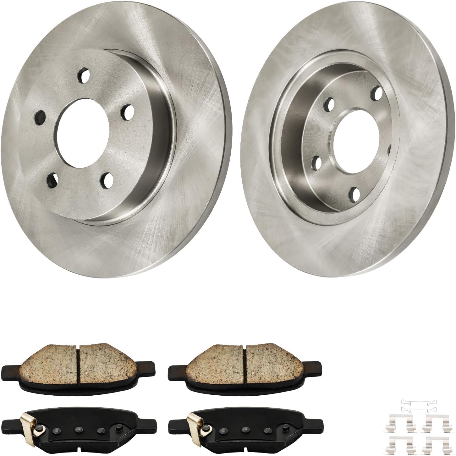 KAC 270.2mm Rear Brake Kit, OE Brake Rotors and Ceramic Brake Pads Fit for 2004, 2006-2012 Chevrolet Malibu, 2005-2010 Pontiac G6, 2007-2009 Saturn Aura, 2005 Malibu 3.5L,OEM#55094 D1033