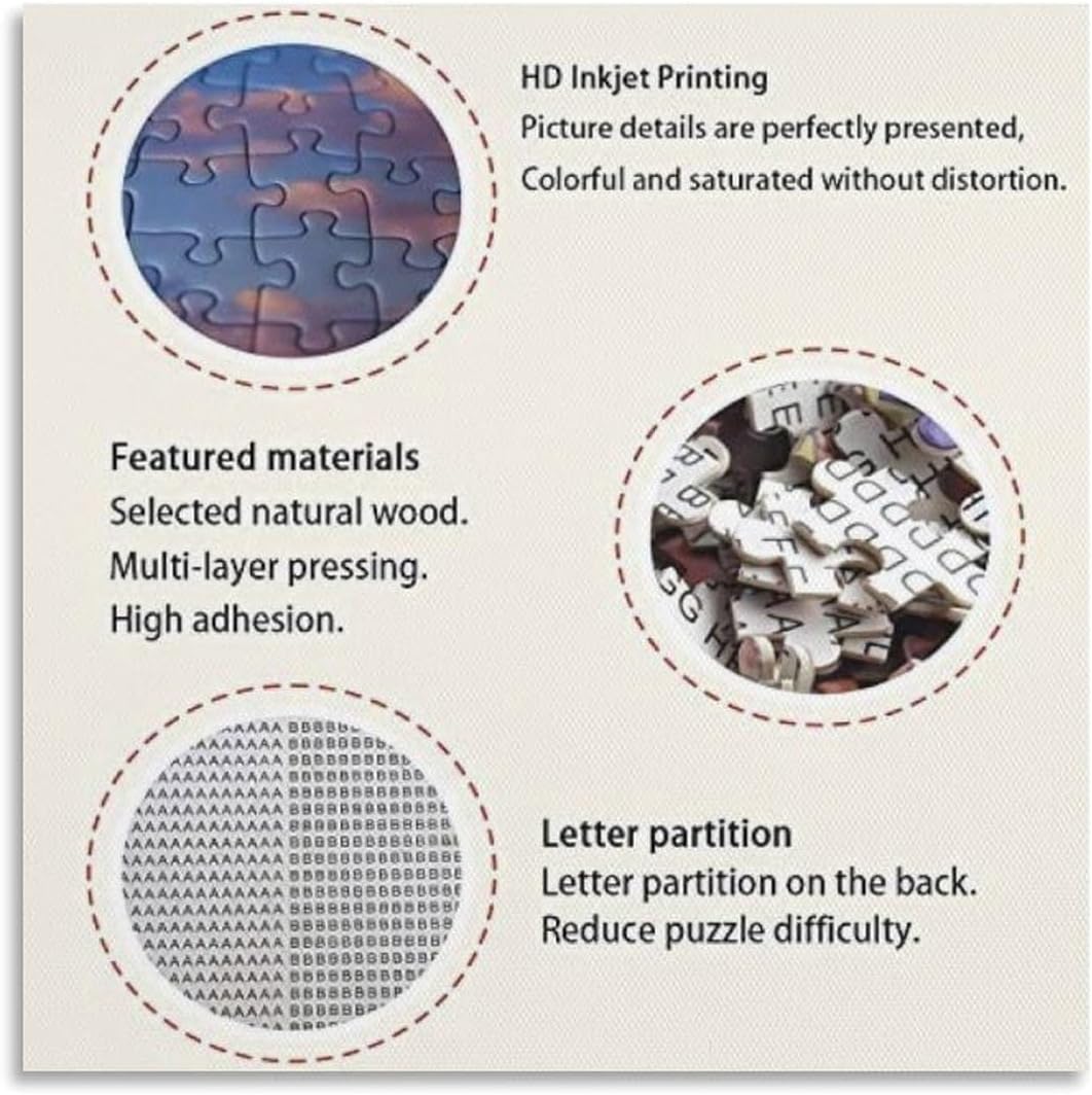 Jigsaw Puzzle 1000 Piece，Augusta Georgia Vintage Travel Posters Golf，Classic Puzzle DIY Kit Paper Toy Unique Gift Home Decor（38x26cm）-CQ77