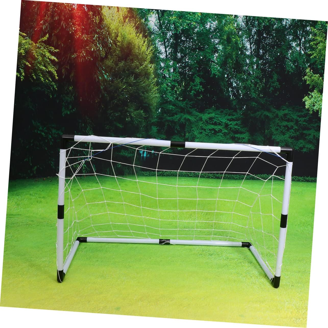 Portable Football Net Door PP Woven Mesh for Outdoor Sports Backyard Garden Weather-Resistant Soccer Goal Replacement Net for Boys and Training and Play