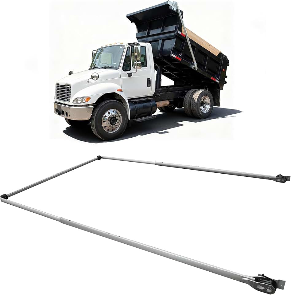 Dump Truck Tarp Arm Kit Compatible with Truck/Trailer 4 Spring Aluminium Fit up to 24' Bed(ARMS ONLY) Recycled Claim Standard 100