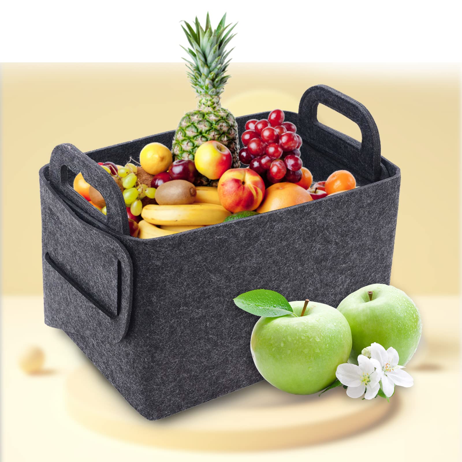 Feuerholzkorb Feuerholzkorb Groß Metall Feuerholzkorb Filz Klein Feuerholzkorb Auch als Wäschekorb geeignet,45x29x31cm