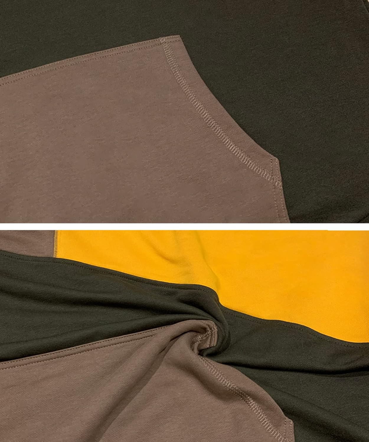 Men's Hoodie Streetwear Hip Hop Hoodies Sweatshirt Contrast Color Long Sleeve Pullover - Image 6