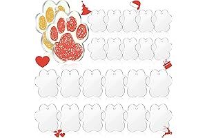 24-Piece Acrylic Paw Keychain Blanks
