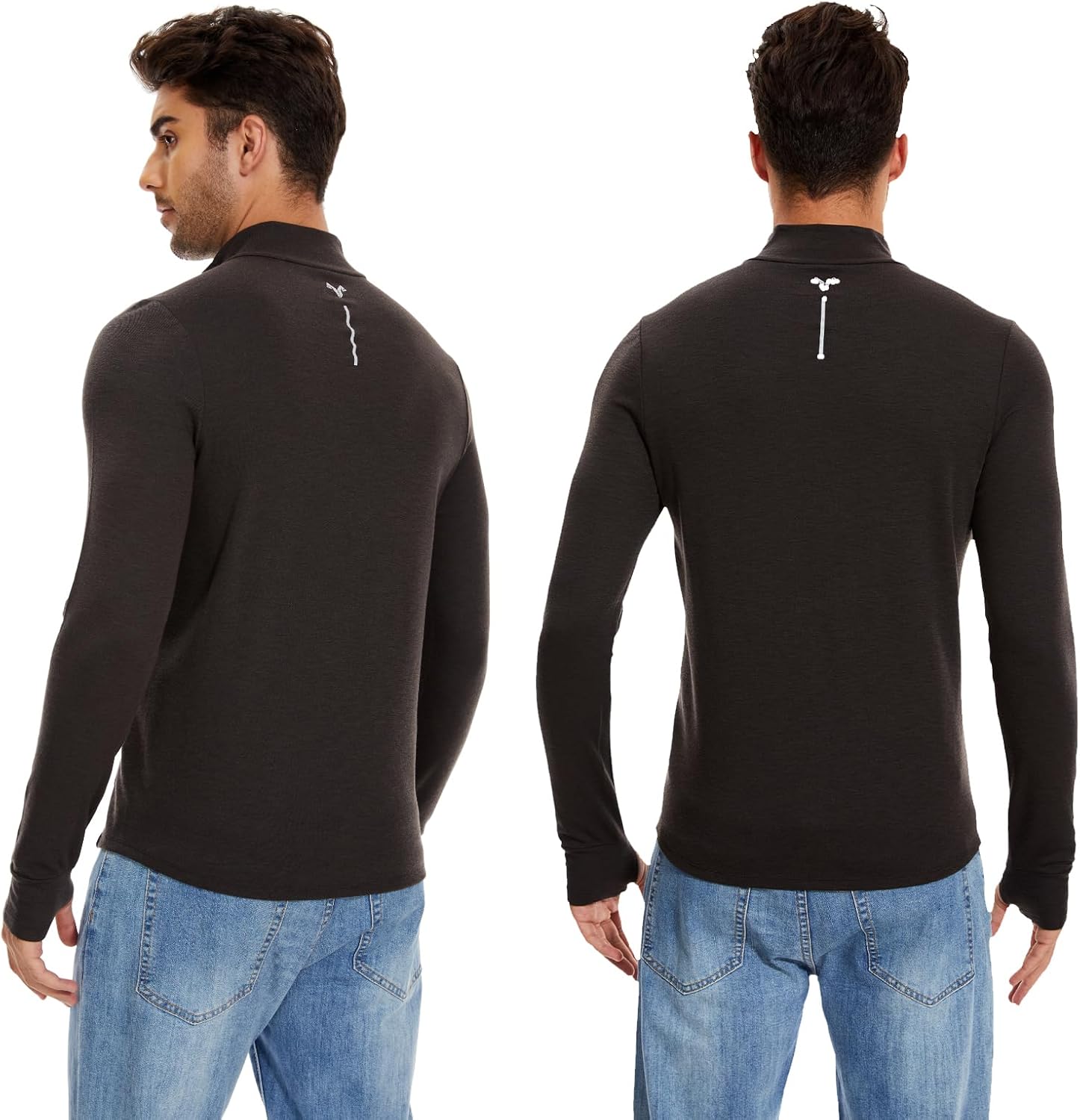 MERINNOVATION Merino Wool Base Layer for Mens - Wool Half Zip Sweater Long Sleeve Midweight Quarter Zip Thermal Men Shirt - Image 5