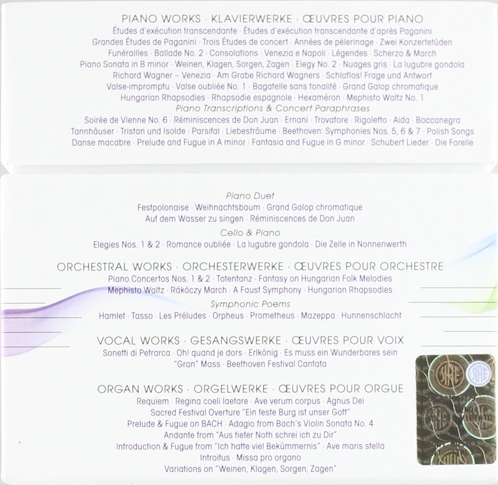 The Masterworks Collection - Franz Liszt: Master and Magician inkl.
