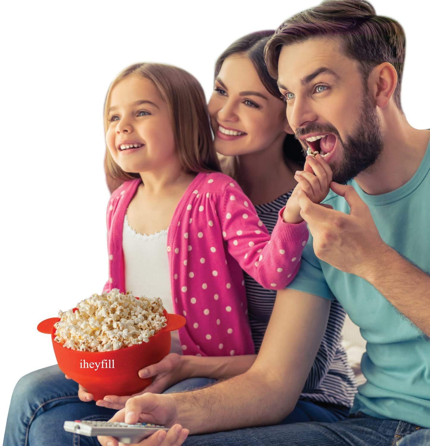 Popcorn Popper, silikonowa maszynka do popcornu, składana miska z uchwytami