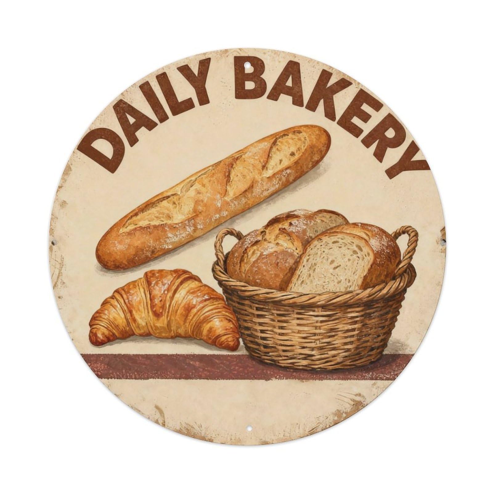 Daily Bakery Metal Tin Sign Plaque