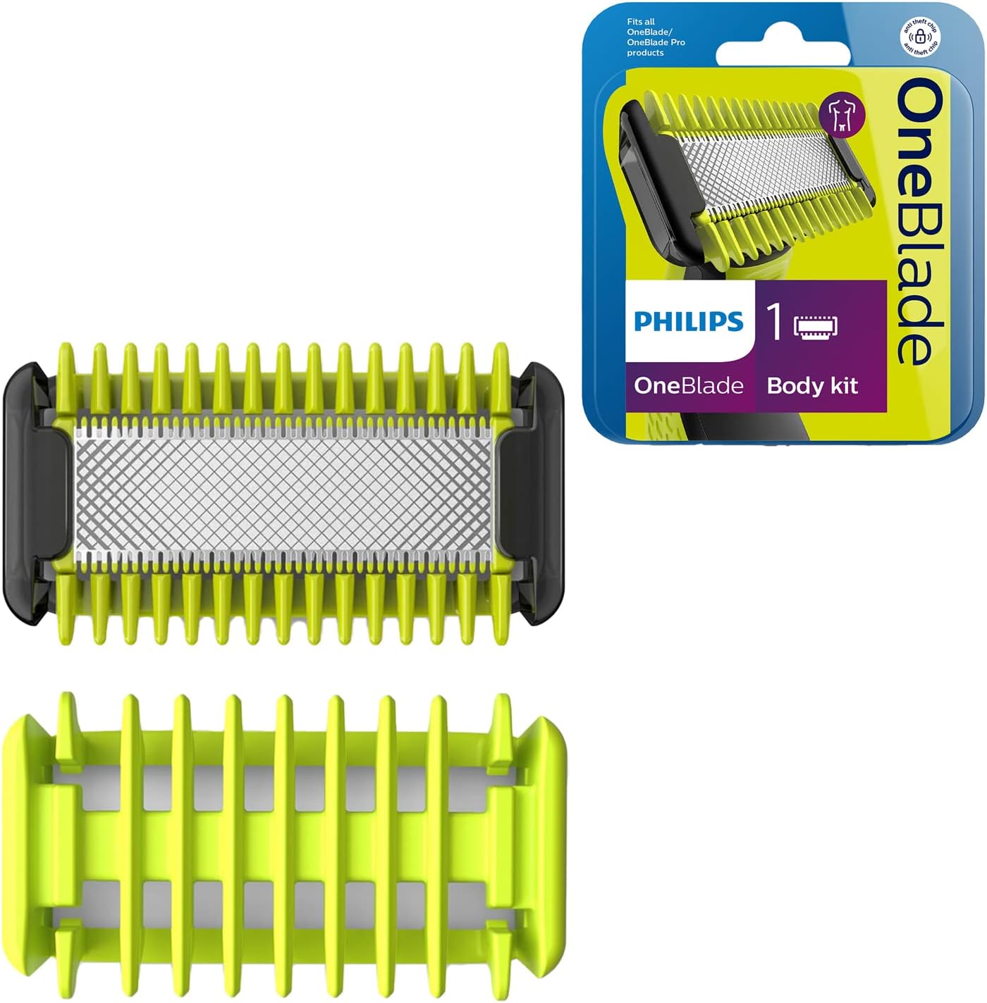 Philips OneBlade Replacement Blade for Face & Body Compatible with All OneBlade, Pack of 1 - QP610/50