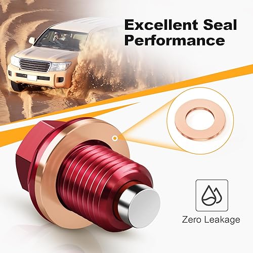 Miniatura 4 de 20 piezas M14 Arandelas de junta de drenaje de aceite de cobre rojo recocido