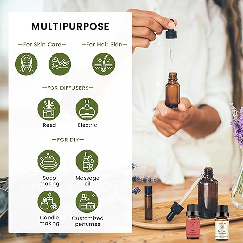 Miniatura 19 de yethious Aceite esencial de vainilla para difusor, aceite esencial de lavanda de vainilla orgánica, aceite de lavanda, aceites de aromaterapia 100%