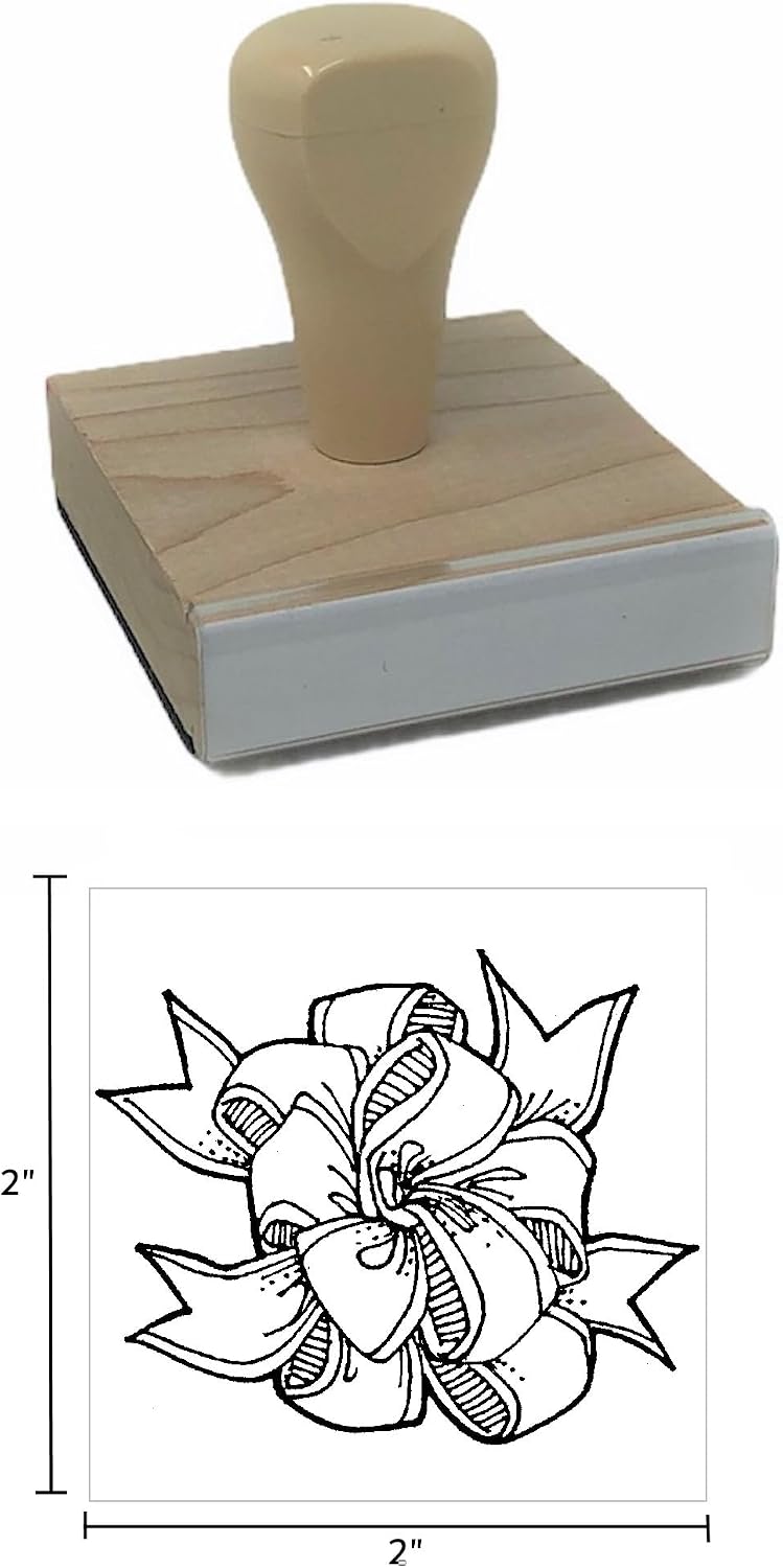 Bow Sm Rubber Stamp, 2 X 2 Wood Stamp image 4