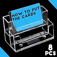 Vista 4 de Tatuo 8 uds de acrílico titular de tarjetas de visita de 2 niveles de plástico transparente soporte organizador de soporte de exhibición