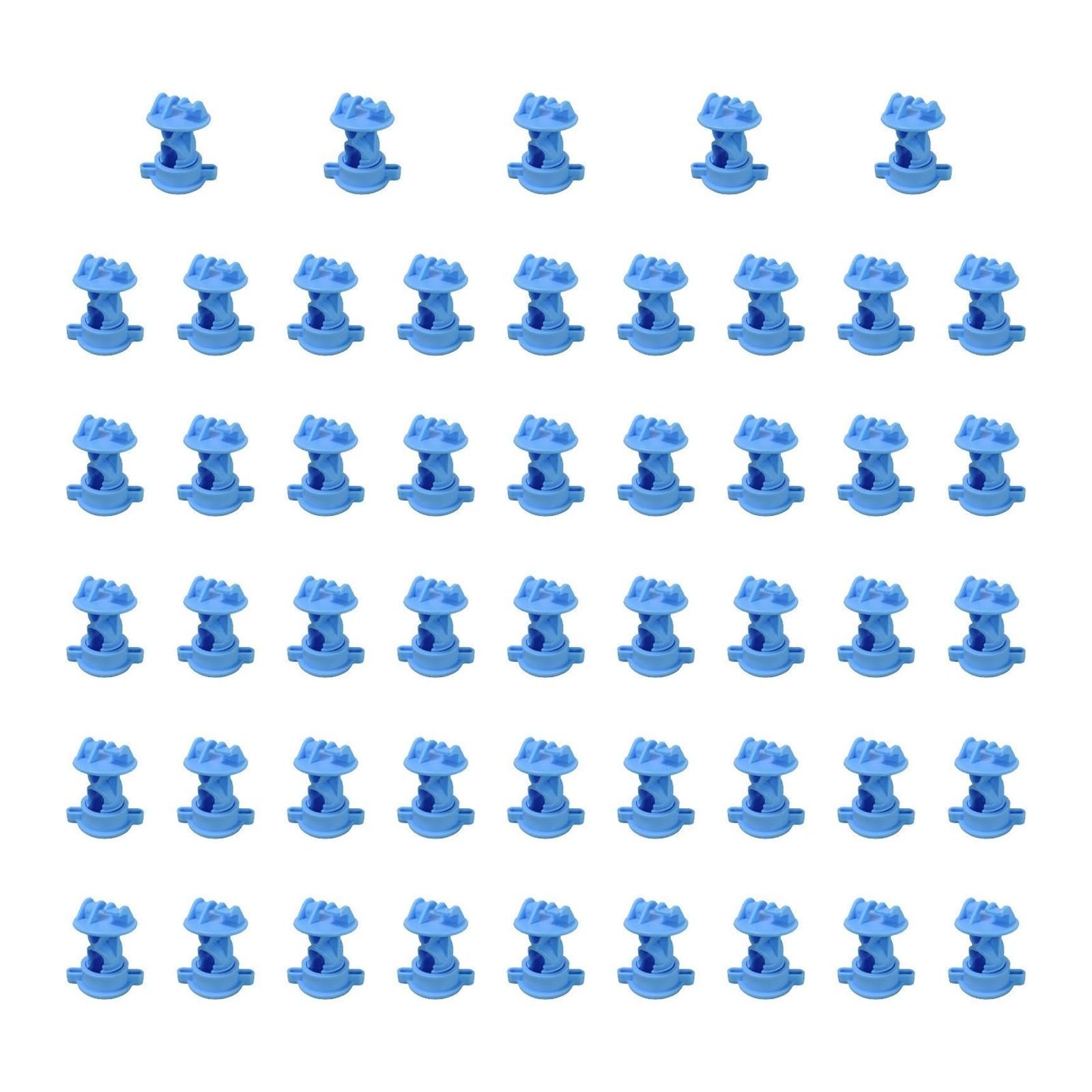 Aisladores De Cerca Eléctrica for Varilla Central 9,5mm Diámetro, Cría Animales, Contención Mascotas, Rancho, Jardín, Granja, 50 Piezas para Madera, Cuerda, Valla Eléctrica(Blue)