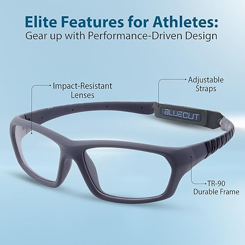 Miniatura 3 de BLUE CUT Gafas de protección deportiva, lentes antiniebla, gafas de seguridad para baloncesto, pickleball y todos los deportes al aire libre