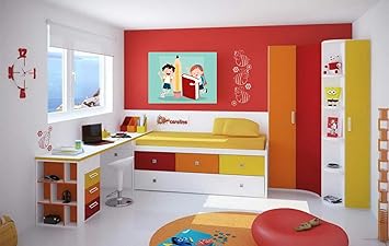 Walldecor Digital Wall Stickers PVC Self Adhesive Vinyl Kids School Wallpaper | Living Room | Bedroom| Set of Four-24x18 Inch