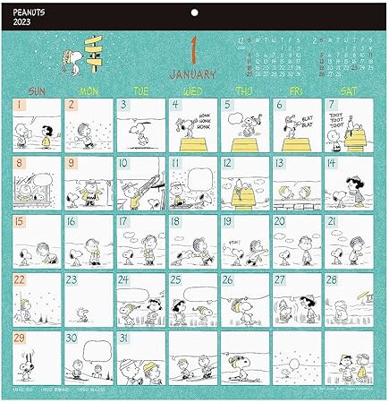 Amazon 23年 Peanuts スヌーピー コミックデザインカレンダー カレンダー 文房具 オフィス用品