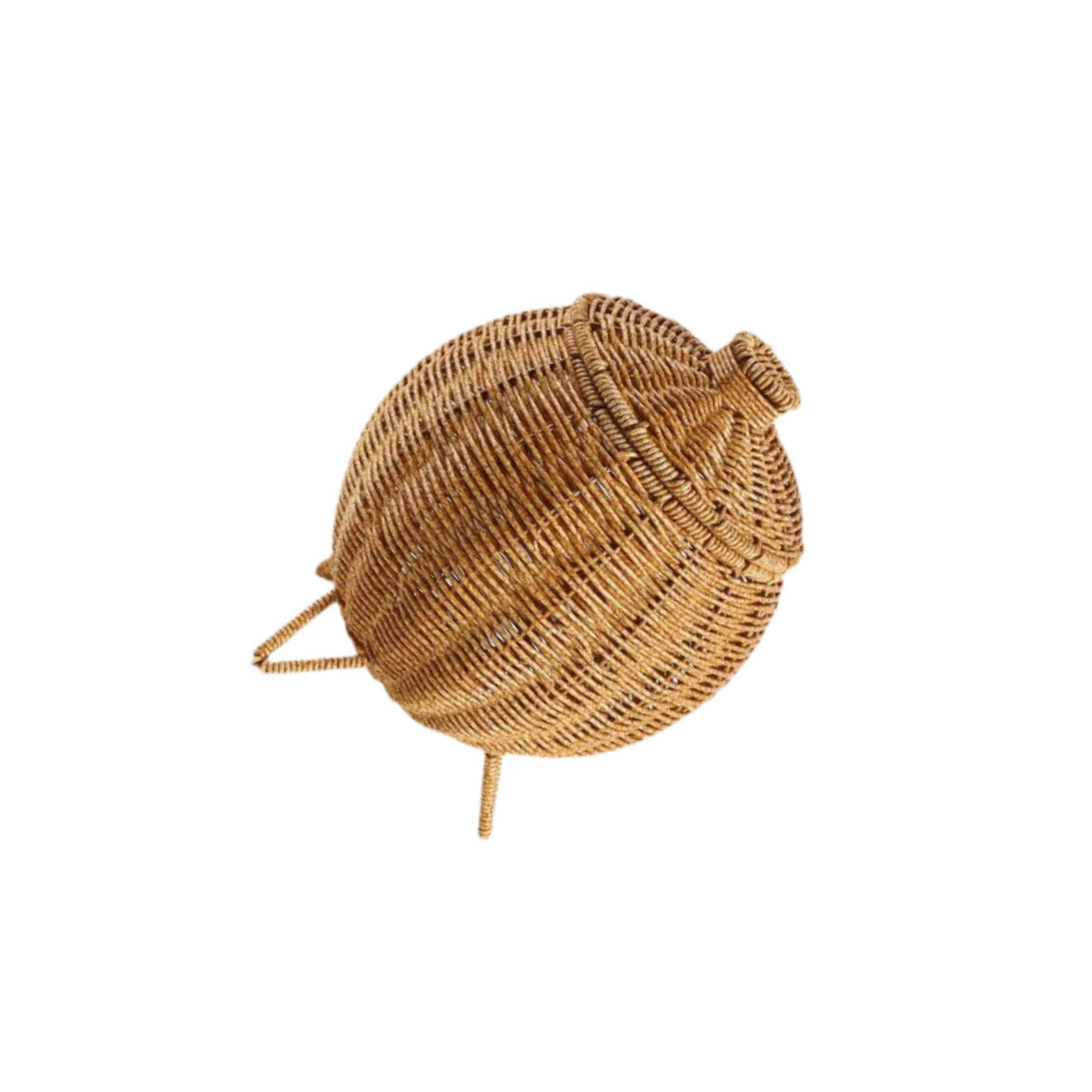 Pixzcsa Woven Basket Picnic Hamper Storage Flower Basket Large Wicker