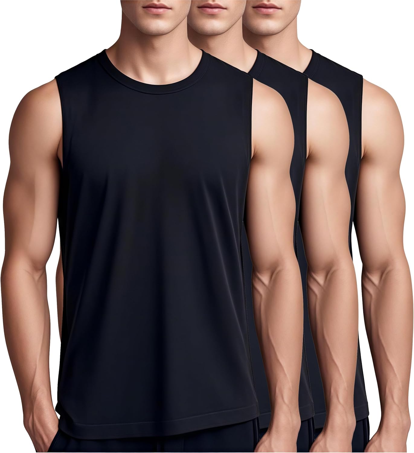 Mettclasi Men's Heavy 100% Cotton Sleeveless Muscle Shirt, 1 Or 3 Pack, Loose Fit Classic Solid Tank Top for Men