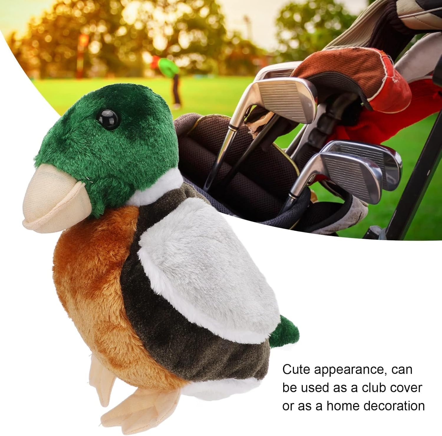 Golf Club Head Cover, Universal Plush Cloth Golf Club Head Cover Creative Animal Duck Golf Club Cover Driver Headcover for Golfer Lovers