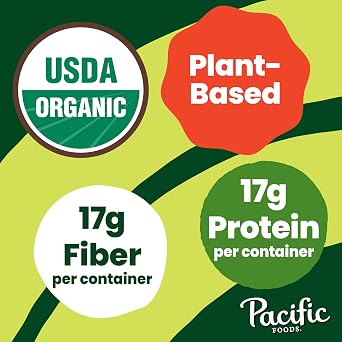Pacific Foods Organic Harvest Black Bean Chili, Plant Based, 16.5 oz Can