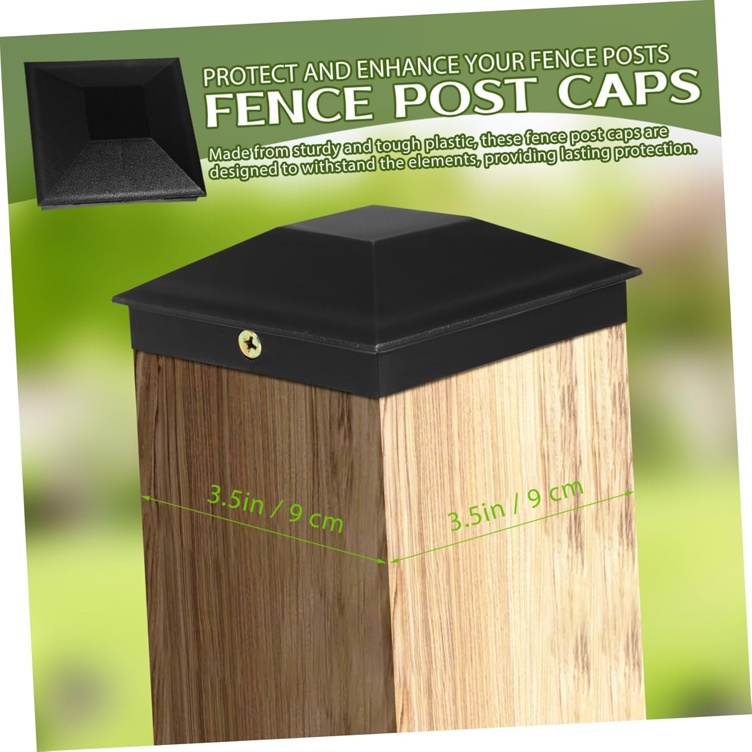 24pcs Weatherproof Post Caps for Deck and Fence Posts Covers Screws Easy Installation Stylish Upgrade for Outdoor Fencing Projects