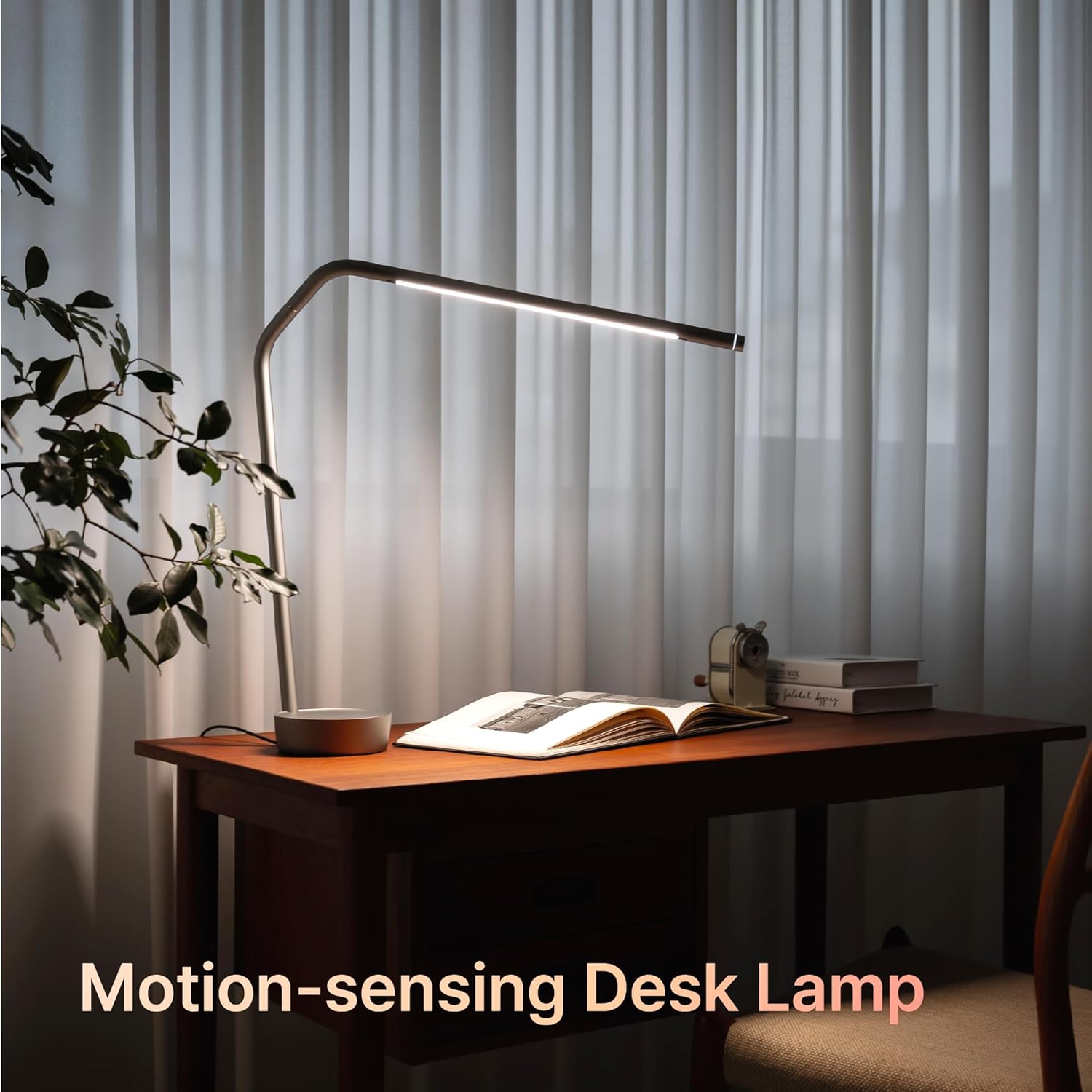 Tangram AYWA Reading Lamp, Touchless Gesture Control, Motion Sensor Desk Lamp, Full Aluminum Unibody Design with 360 Degree Hinge, CRI90 LED, Flicker-Free Task Lamp (Ultra Violet)