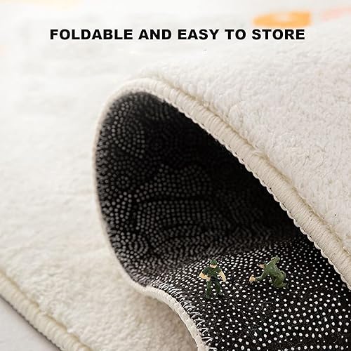 Miniatura 2 de QQXX Alfombra de área de forma irregular, antideslizante, lavable, para sala de estar, lana suave y cachemira, moderna alfombra ovalada abstracta